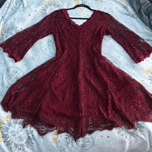 Always Indigo dress, burgundy size PL, fits like a M/L